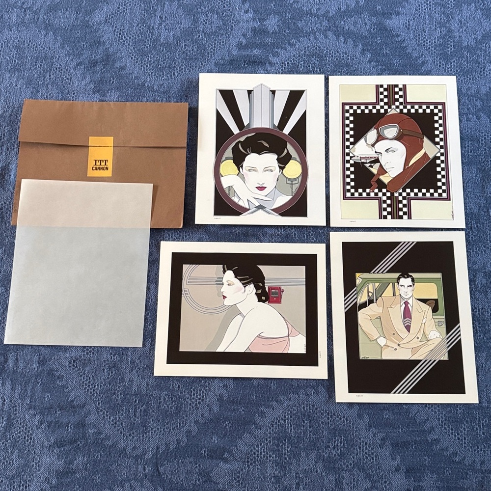 Patrick Nagel ITT Cannon 4 Print “Deco Suite”
Art Deco Style Illustration Set